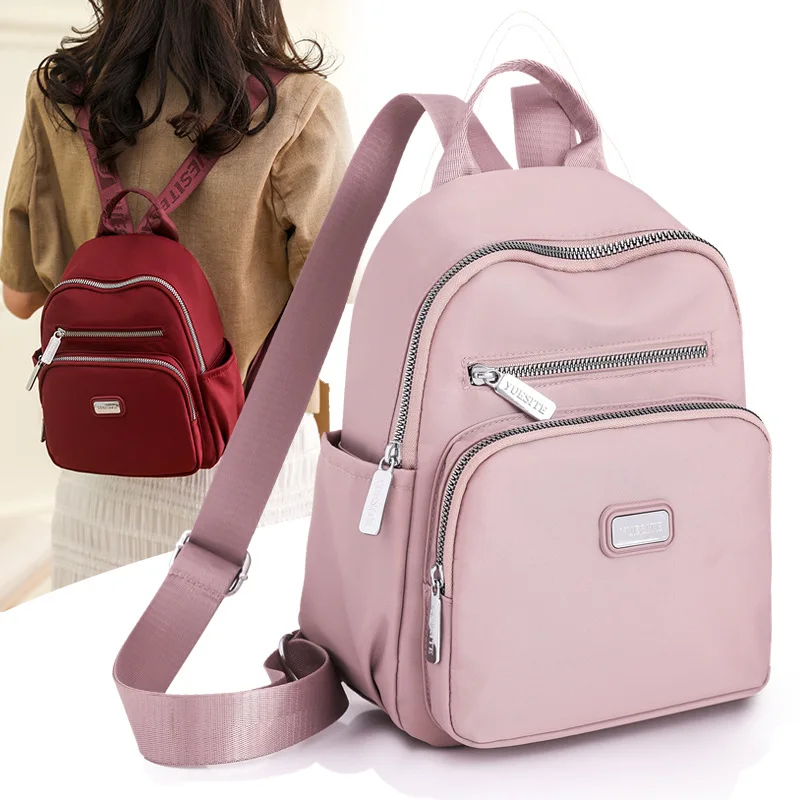 2024 Fashion Waterproof Nylon Female Backpack Women Preppy Style School Bags For Girls Big Capacity Travel Backpack Sac A Dos