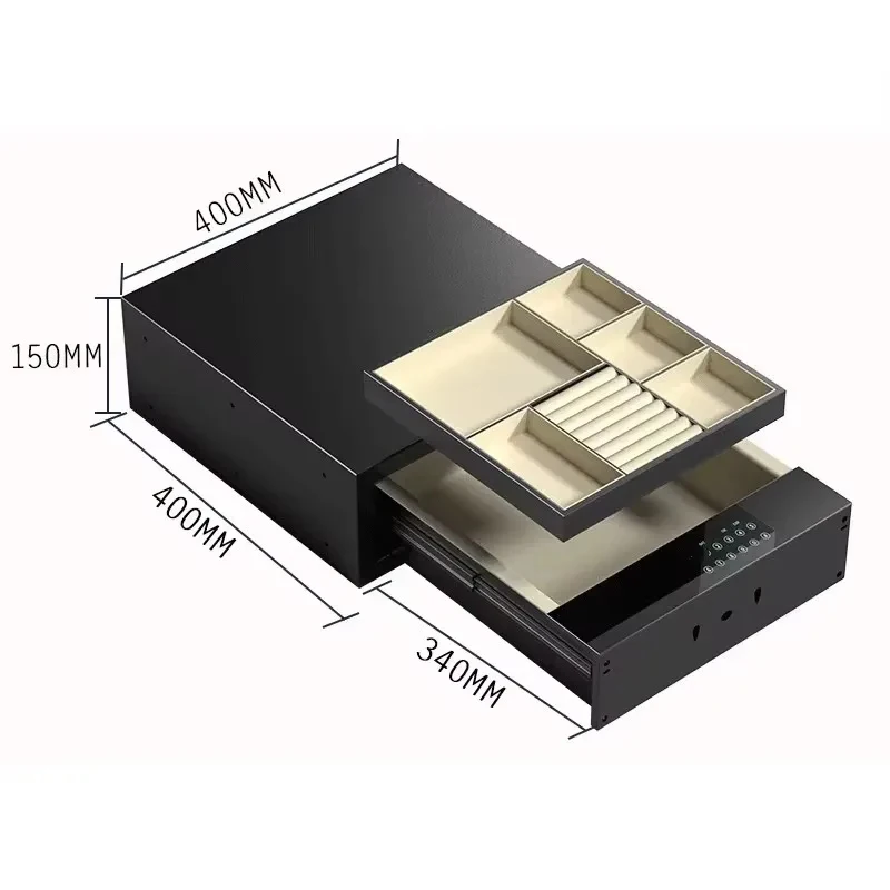 high quality Small Embedded Safe Wardrobe with Fingerprint Password Drawer Jewelry Saf
