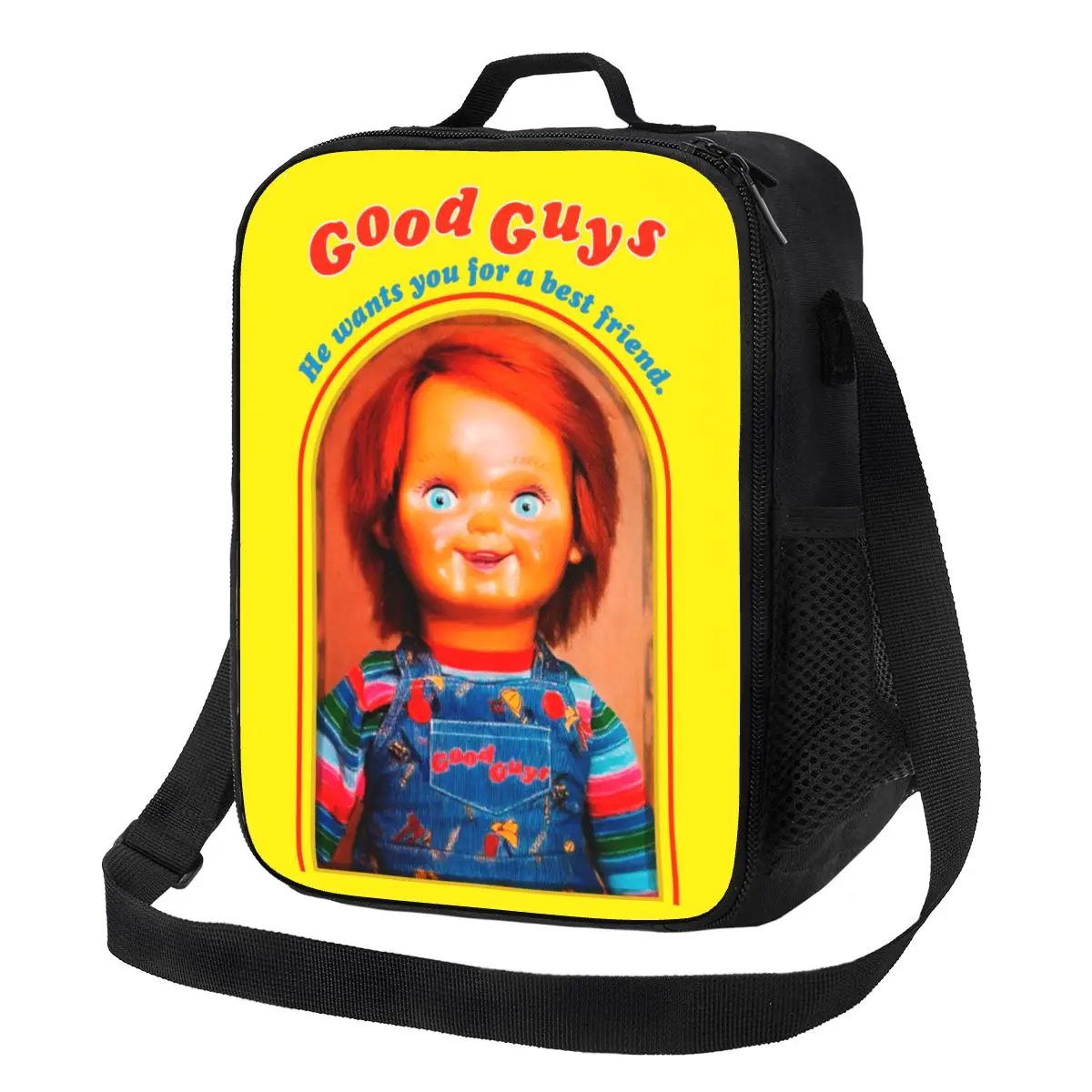 Custom Good Guys Chucky Resuable Lunch Box Leakproof Child\'s Play Doll Thermal Cooler Food Insulated Lunch Bag Kids School