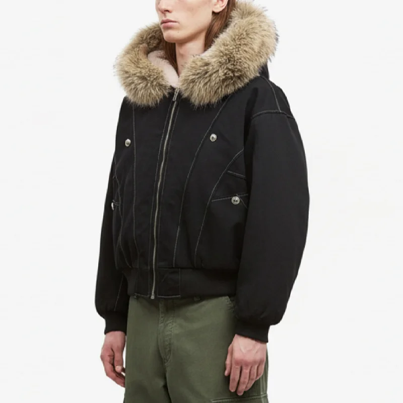 

Модная короткая куртка в стиле ретро на молнии с капюшоном, женская осенне-зимняя толстая флисовая модная хлопковая уютная теплая универсальная женская одежда