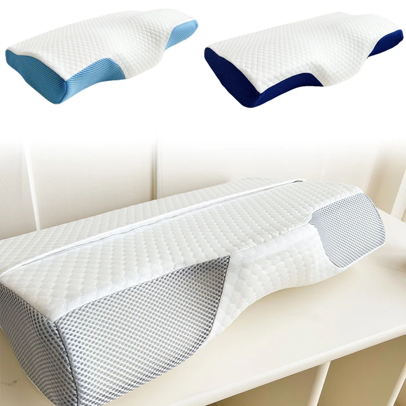 Memory Foam Bed Orthopedic Pillow Neck Protection Slow Rebound Memory Pillow Butterfly Shaped Health Cervical Neck
