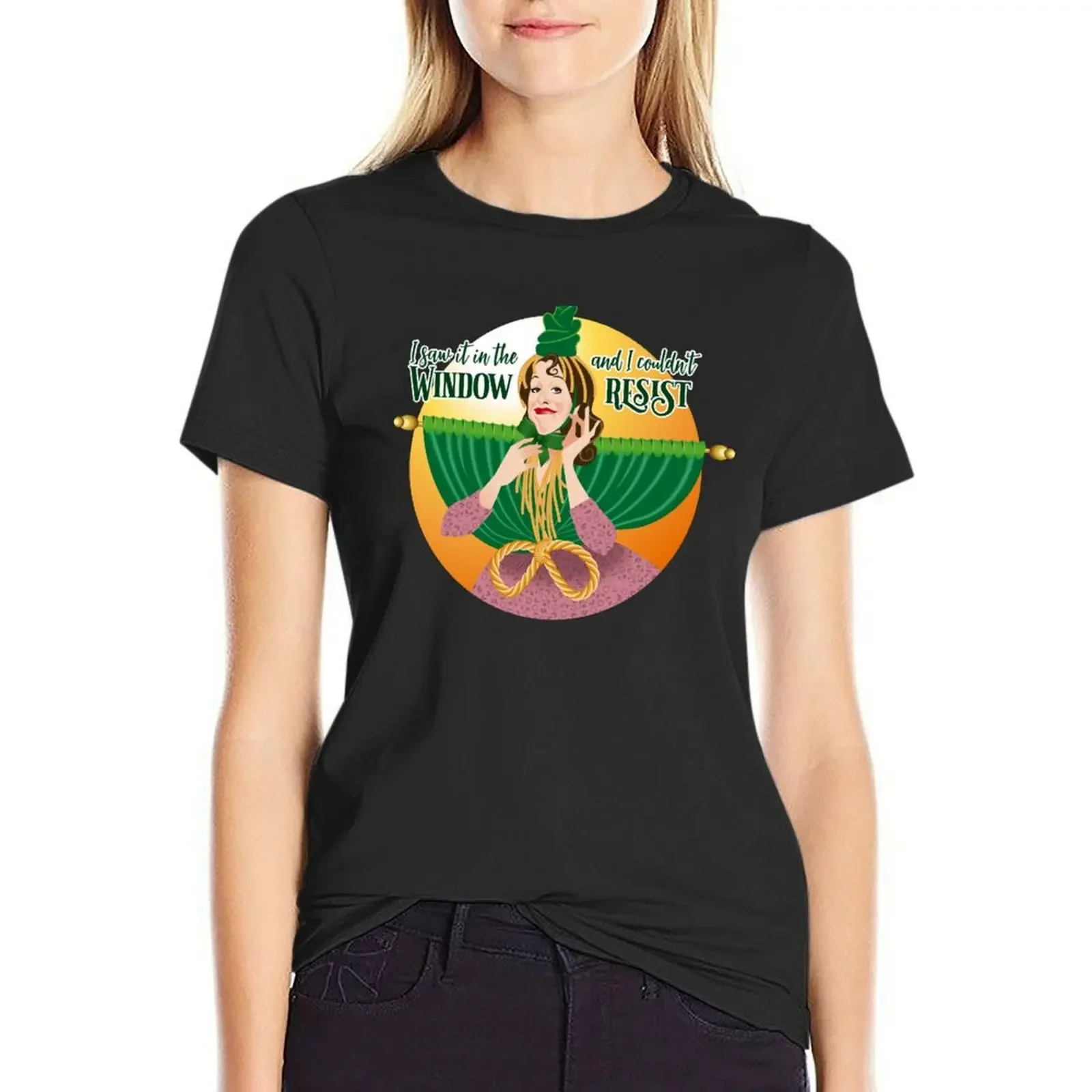 

I saw it in the window T-Shirt blacks graphics sublime plus size tops Summer Women's clothing