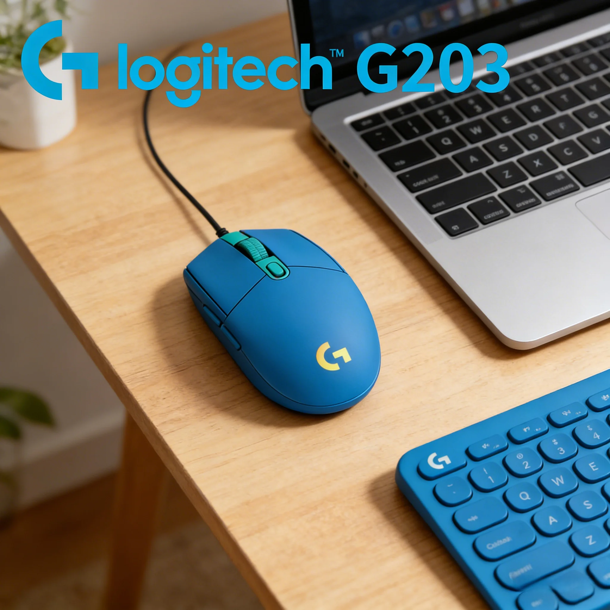 Logitech G203 Wired Gaming Mouse 6 Programmable Buttons For Windows Mac OS PC Laptop Desktop Gamer Office