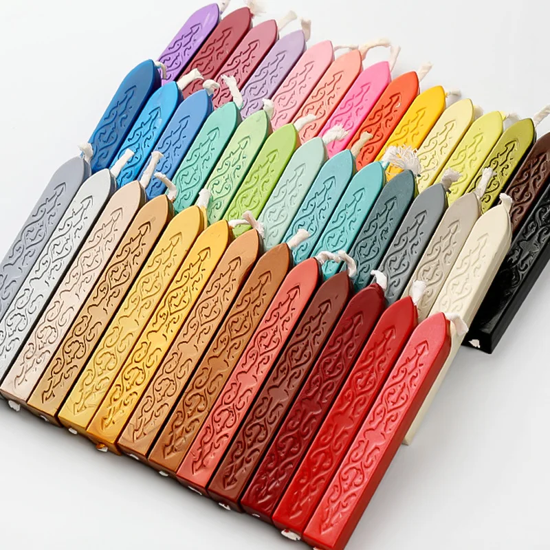 

Sealing Wax Sticks Pattern Cored Vintage Stamp DIY Craft Kit Multiple Colors Available For Handmade Candle Making Supplies