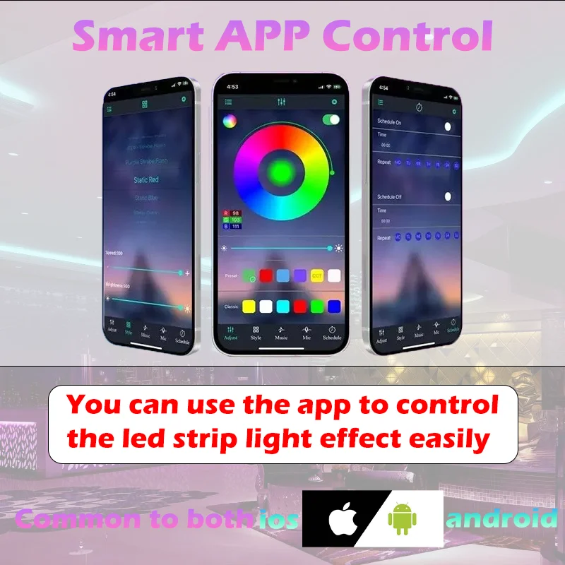 Rgb led streifen leuchten 5050 app bluetooth ir fernbedienung usb 1m 2m 3m 4m 5m 10m 15m 20m festival deco hintergrund beleuchtung für haus