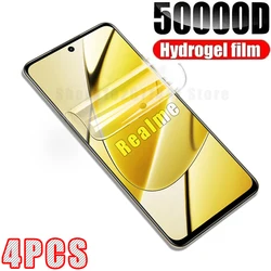 4Pcs Hydrogel Film For Realme 11 4G 11X 5G 11 Pro Plus Screen Protector Realme 10 10s 10T 10 Pro+ Full Cover Film