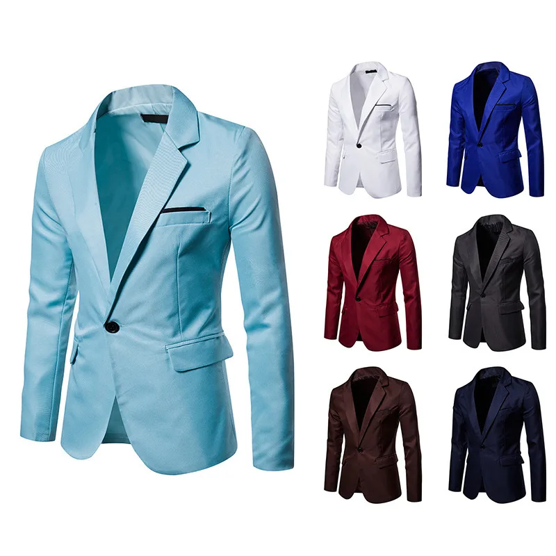 

Spring and Autumn Men's Casual Small Suit, European and American Sizes, Fashionable Large Sizes, Professional Work Suit Jacket