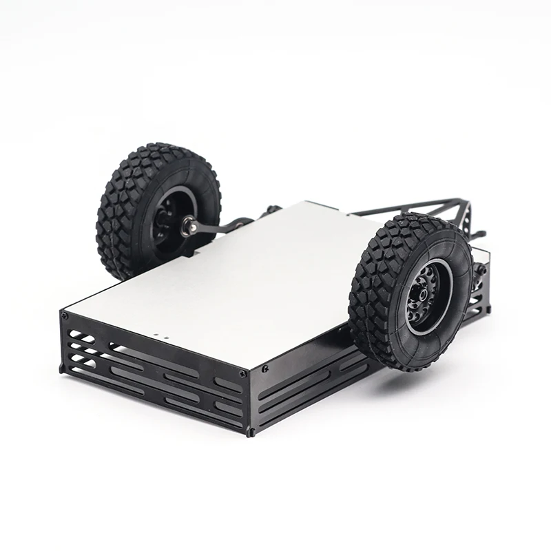 Orlandoo Hunter Metal Stainless Steel Aluminum Alloy Trailer with Shock Absorption for 1/24 1/32 RC Car Upgrade Parts