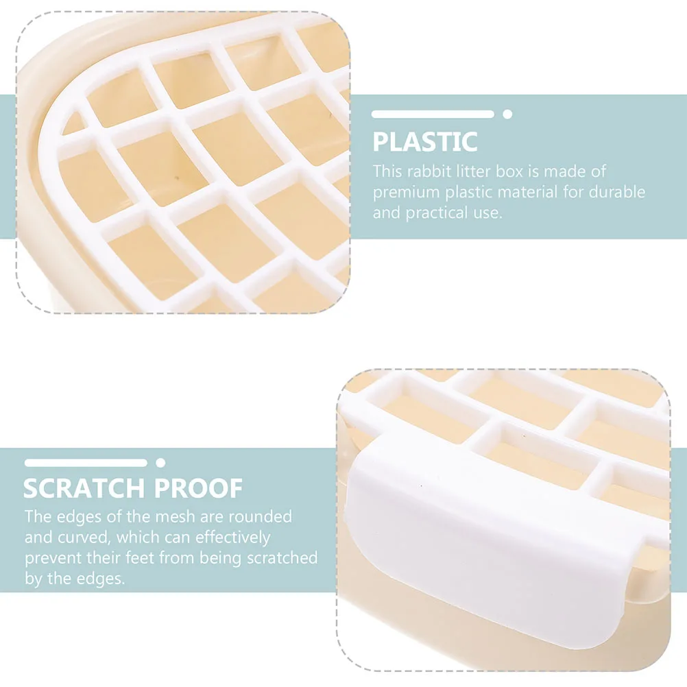 

2Pcs Pet Toilet Detachable Durable Plastic Potty for Bunny Hamster Guinea Pig Small Animal Litter Box Training Tool