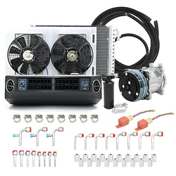 404 ABS Universal Automotive A/C Air Conditioning and hot Kit 12V 24V For Caravans Car Trucks Vans Air Conditioner Assemblies