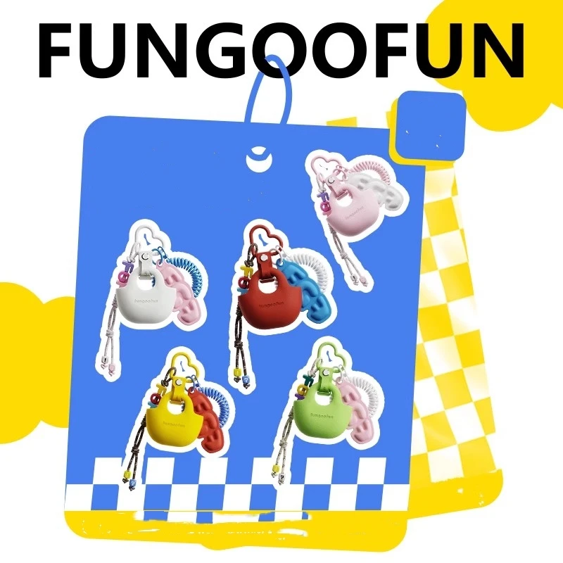 FungooFun Original Mini Keychain Car Key Ring Book Bag Hanging Accessory Banana Shape Bag Accessories Bag Charm