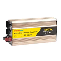 500W 500 Watt 12V/24V/48V DC to AC 110V/120V/220V/230V  Pure Sine Wave Solar car converters off grid Power Inverter