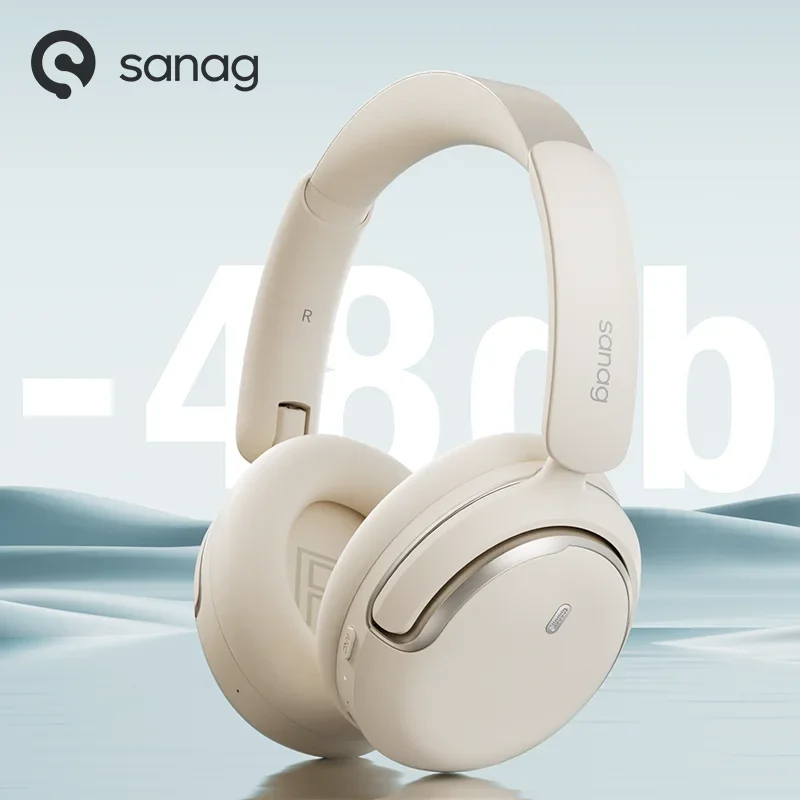 Sanag D50 -48dB ANC Hybrid Active Noise Cancelling Headphones 130H Gaming Earphones Wireless Bluetooth Flash-sale Choice Headset