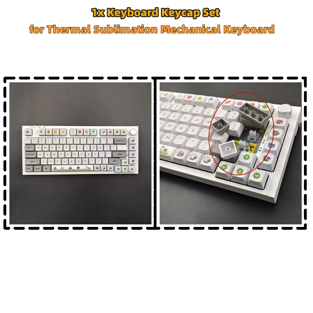 

Mechanical Keyboard Keycap Set for Thermal Sublimation Mechanical Keyboard Wear-resistant Replacement Accessories