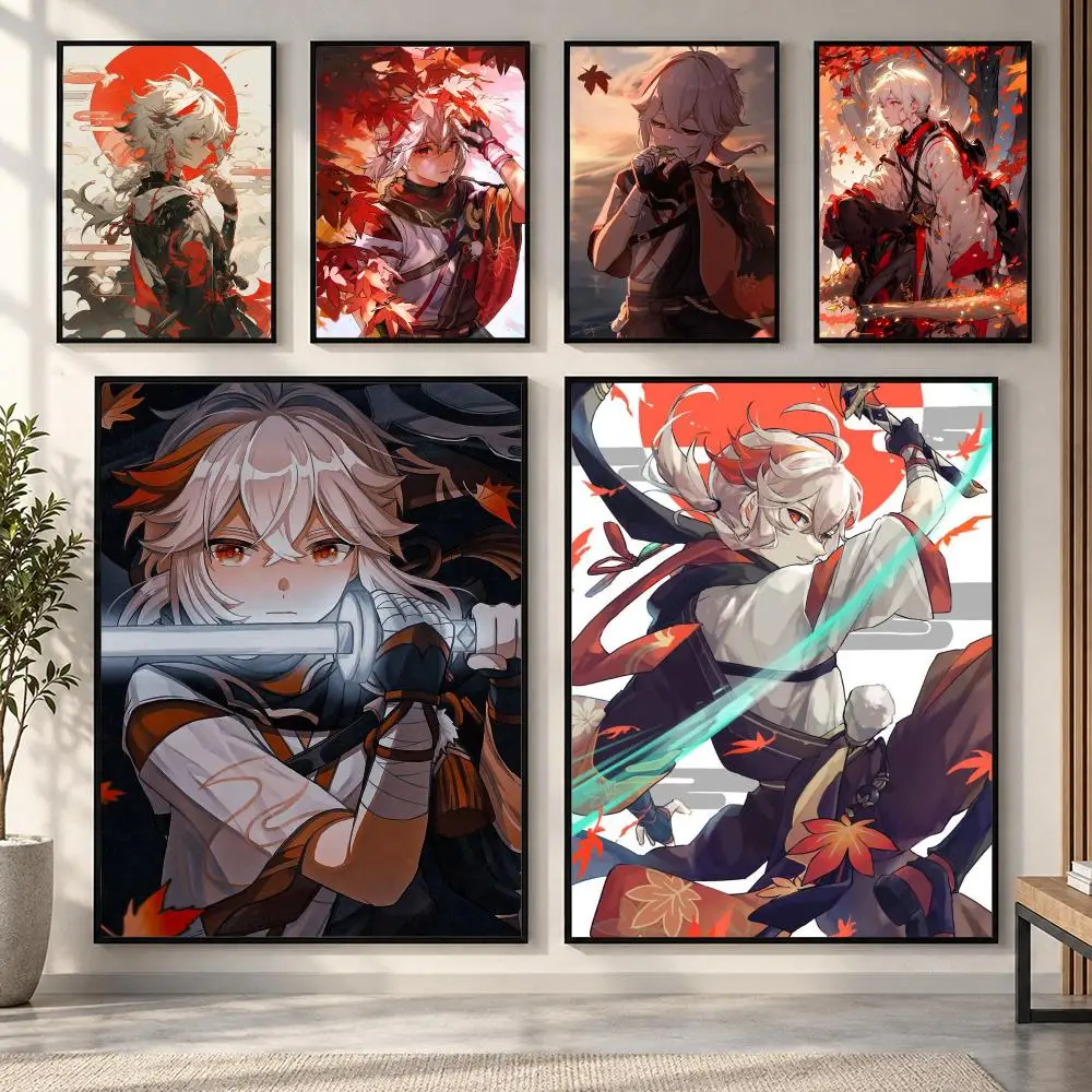 Genshin Impact Kaedehara Kazuha Poster HD art sticky wall waterproof home living room bedroom bar aesthetic decoration