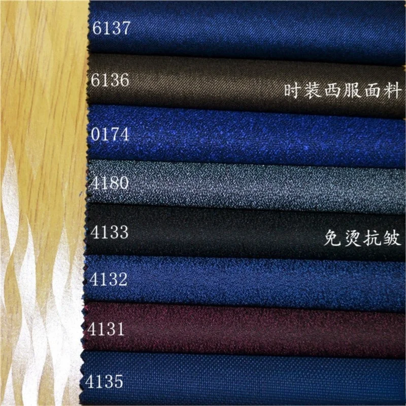 

The fabric for fashion suit is black royal blue coffee dark red and pattern pants evening dress