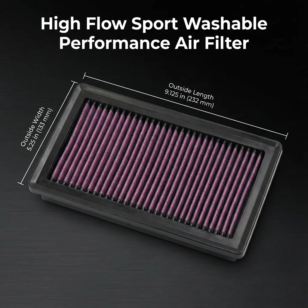 

Спортивный моющийся воздушный фильтр с высокой пропускной способностью для Nissan NV200, Tiida, Cube, Livina, Note, Qashqai, Sunny 2004-2021, 1.2, 1.5, 1.6, 1.8, 2.0