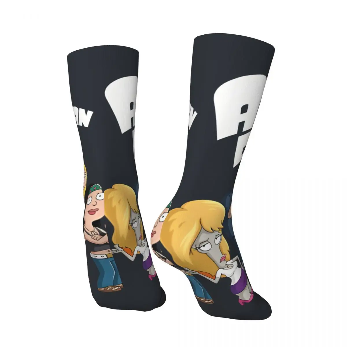 Hip Hop Retro Altogether Crazy Men's compression Socks Unisex A-American Dad Cartoon Street Style Seamless Printed Funny