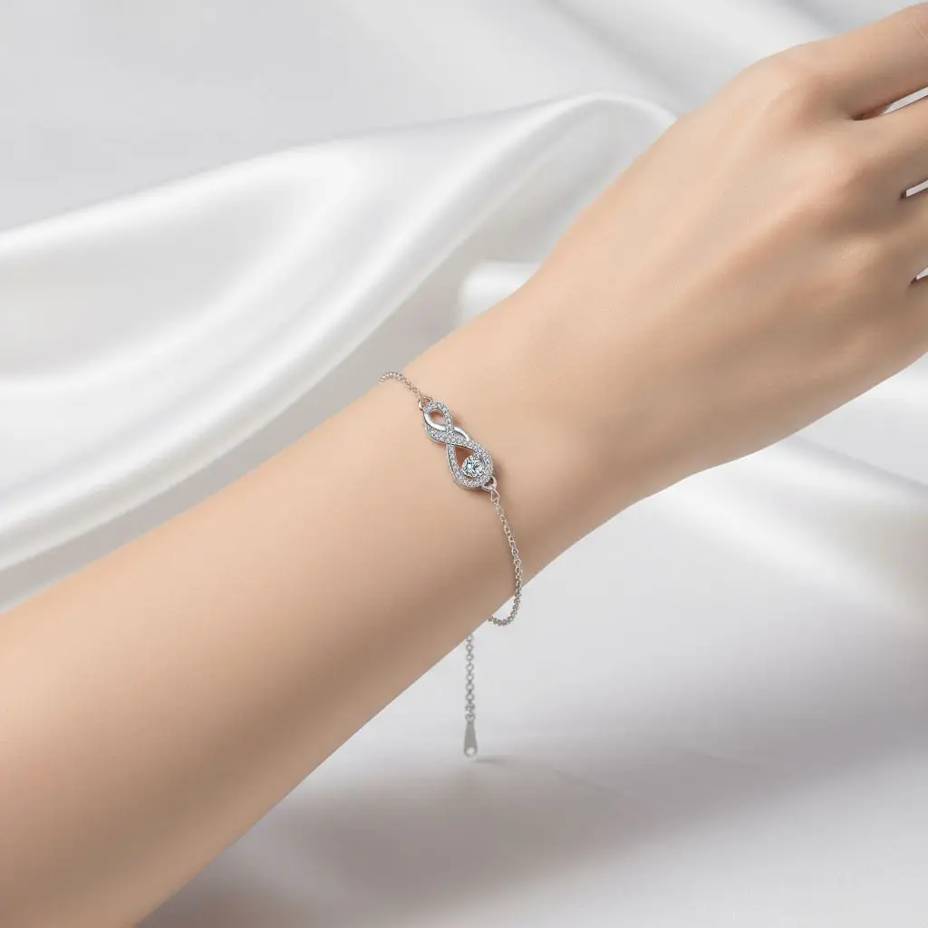 Copper Plated 18 Karat Gold Glass Diamond Accessory Bracelet Women Creative Fashion Design Beach Resort Style Popular Jewelry