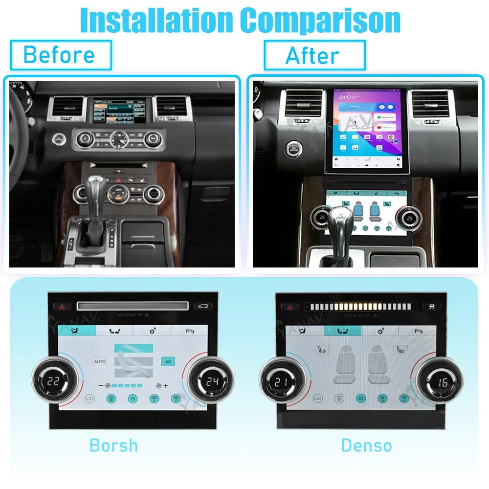 AC Panel LCD Climate Denso Host IPS Touch Screen Air Conditioning Board Range Rover Sport L320 2009-2013