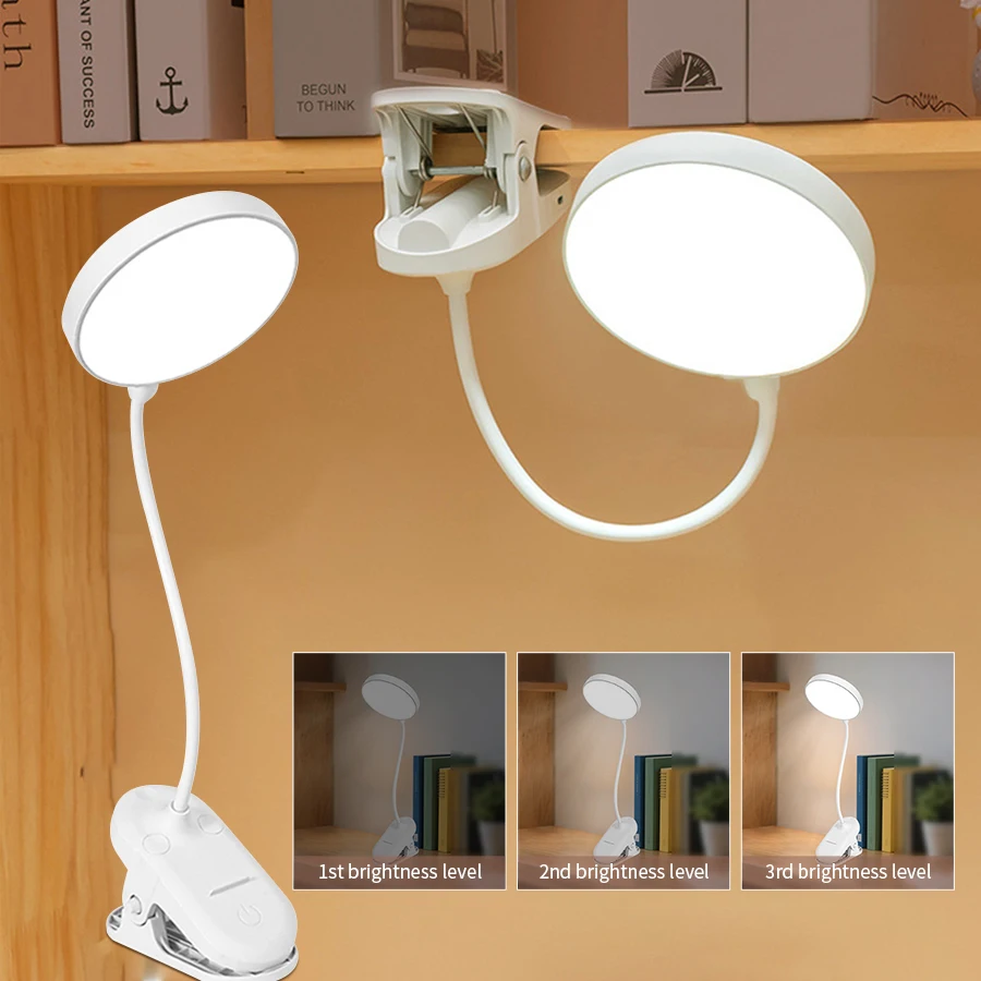 

Rechargeable Night Light With Folding Clamp Led Table Lamp Bedside Office Study Reading Lamp Touch Dimmable Eye Protection Light