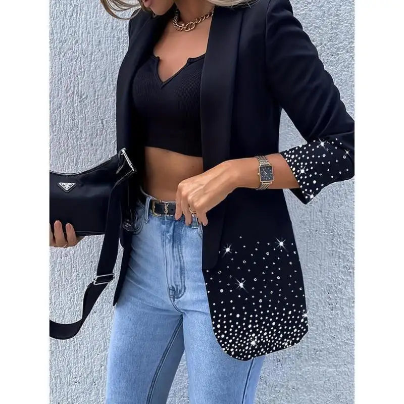 

Men's Casual Sportswear Set Diamond Decoration ort Sve T-irt And orts Autumn Season Faionable Comfortable Outfit