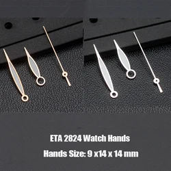 9*14*14mm Eta 2824 Hands for watches Green Luminous Watch Hands Fit for ETA 2824 Movemnt Watch Pointer Hands Spare Parts