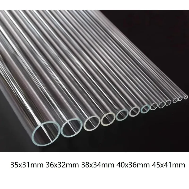 35mm 36mm 38mm 40mm 45mm OD transparent acrylic tube plexiglass pipe PMMA tube clear hollow pipe organic glass perspex  tubing