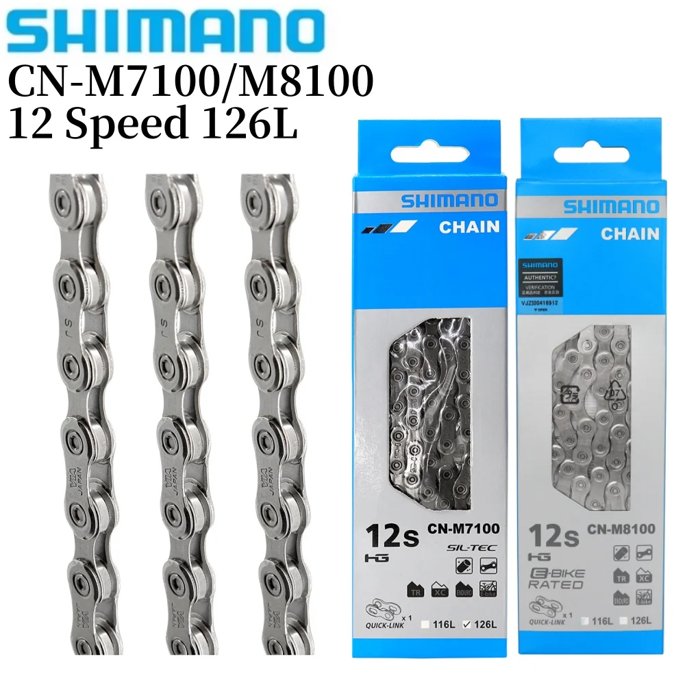 SHIMANO DEROE SLX XT CN-M7100 M8100 Bicycle Chain 12 Speed Mountain Bike Chain 12S 12v MTB Road Bike Chains 126L Quick Link