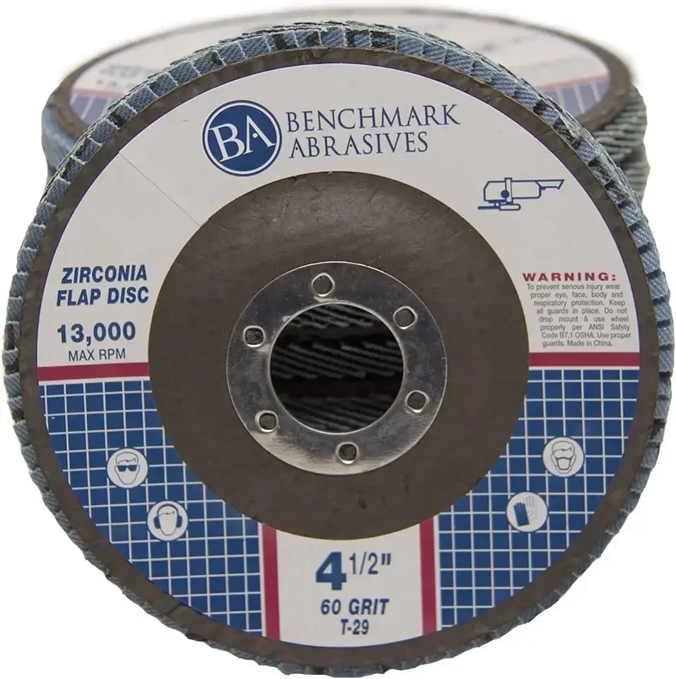 Abrasives 4.5" x 7/8" Premium Zirconia Type 29 Flap Discs 4 1/2 for Angle Grinder, Sanding Discs, Finishing - Grinding Wheels 4