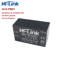 Free Shipping 5pcs HLK-PM01 Hi-Link Original 220V to 5V 0.6A 3W AC DC Power Supply Module CE RoHs