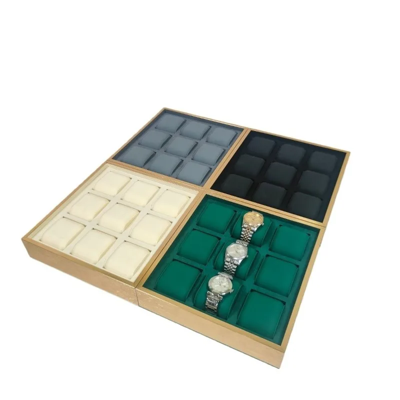 Velvet Watch Display Tray Counter Wrist Watch Display Trays Luxury Watches Storage Tray Live Streaming Watches Shooting Props