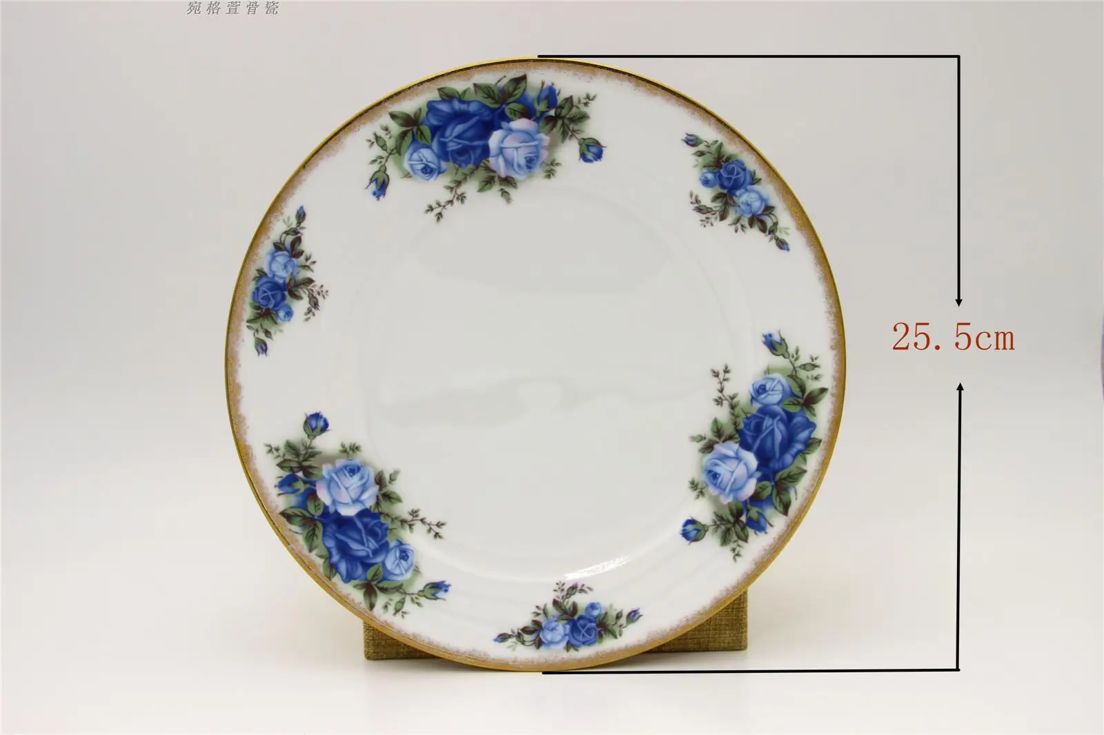 Bone China Afternoon Tea High Grade Coffee Snack Plate Fruit Plate Cake Plate Golden Flat Plate