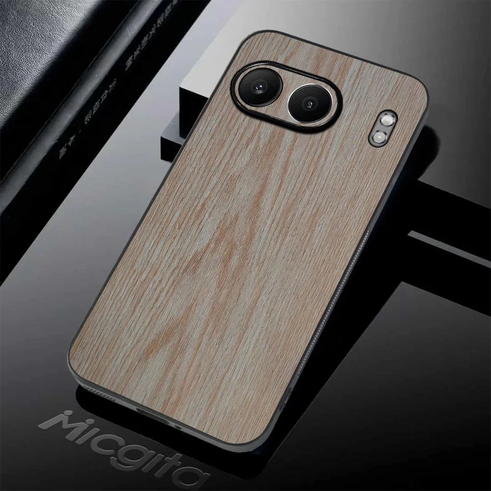 Holzmaserungshülle für OnePlus Nord 4, einzigartige natürliche Luxus-Lederhülle für Oneplus Nord4 Hülle