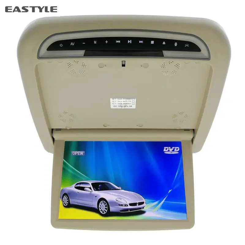 

Hot sale 12.1 inch Motorized roof mount monitor flip down car monitor with DVD MP5 player