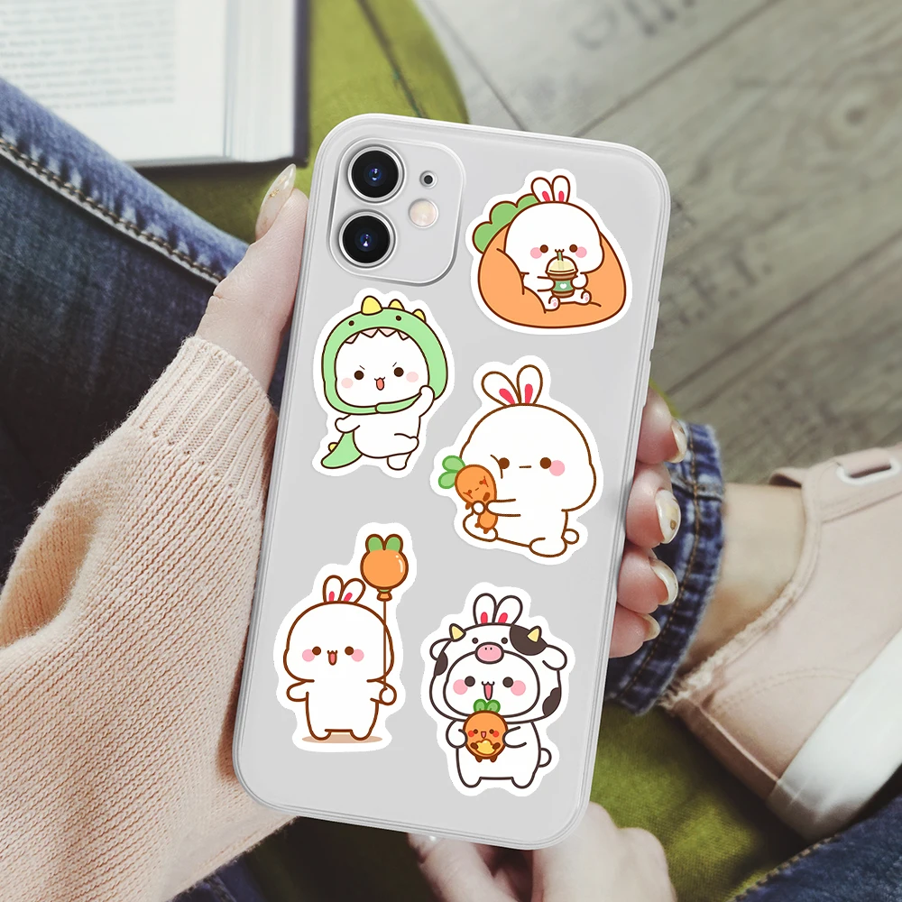 Cute Cartoon Rabbit Stickers Kawaii Bunny DIY Kid Toys Gift Decorative Decal for Scrapbook Diary Phone Laptop Luggage Waterproof