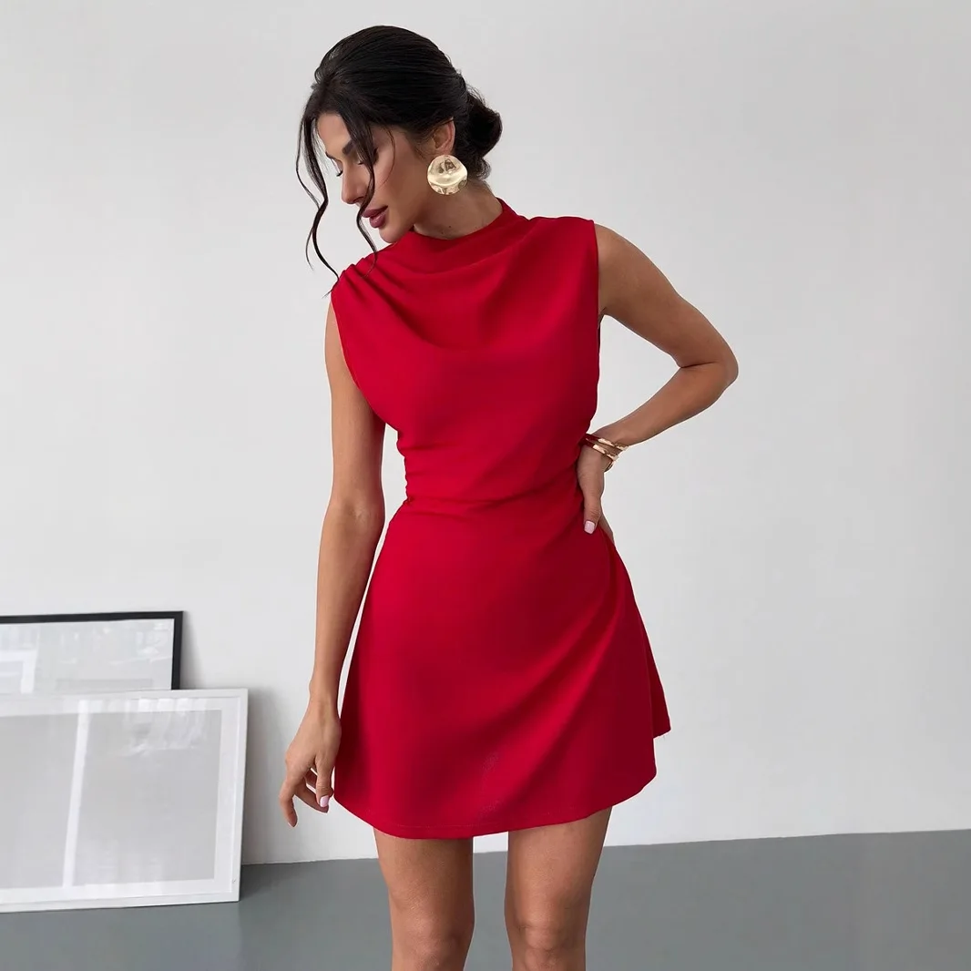 

2026 Summer Women's New Comfortable and Fashionable Satin Dress Women's High-Quality Skirt