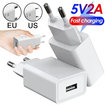 Cargadores de teléfono USB de pared 5V2A 5V1A enchufe UE/EE. UU. para IPhone Samsung Xiaomi Google adaptador de corriente de carga rápida de viaje Universal