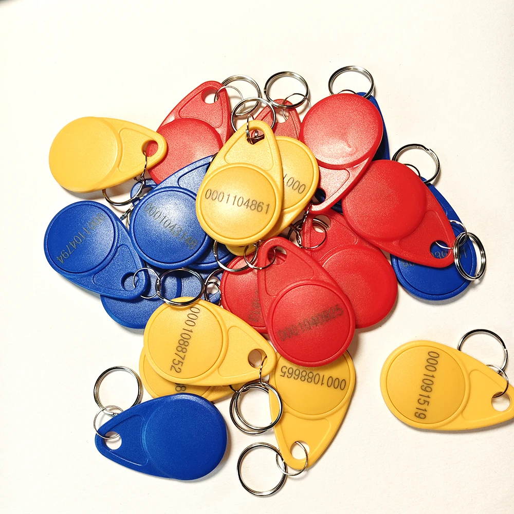 100Pcs/Lot 125Khz Proximity ABS TK4100 EM4100 Read-Only ID Keychain Token RFID Tag  Access Control Keyfob