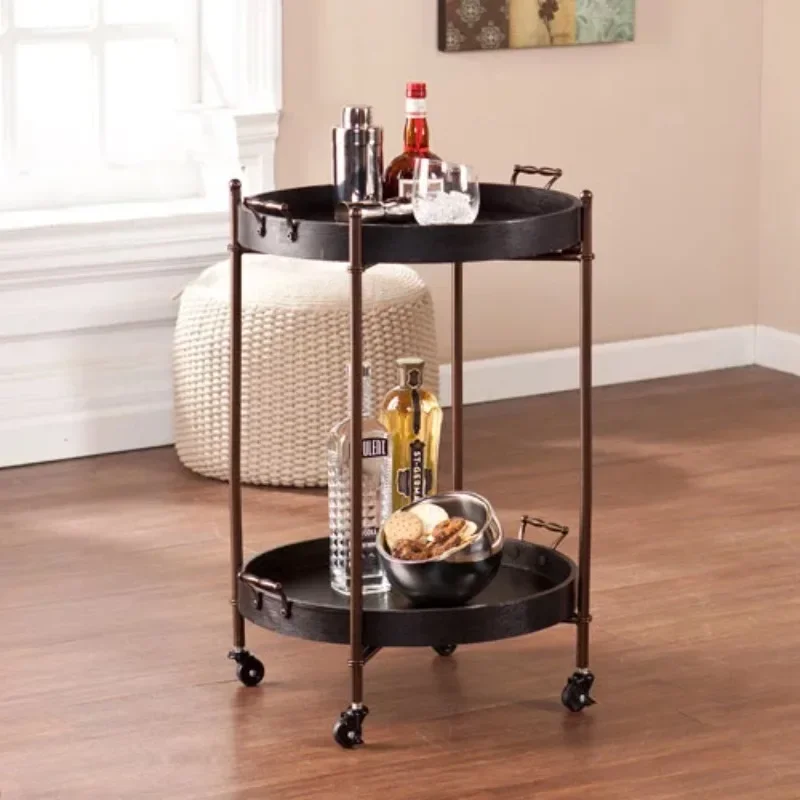 Winston 2-Tier Wine/Serving Cart Black 20.75