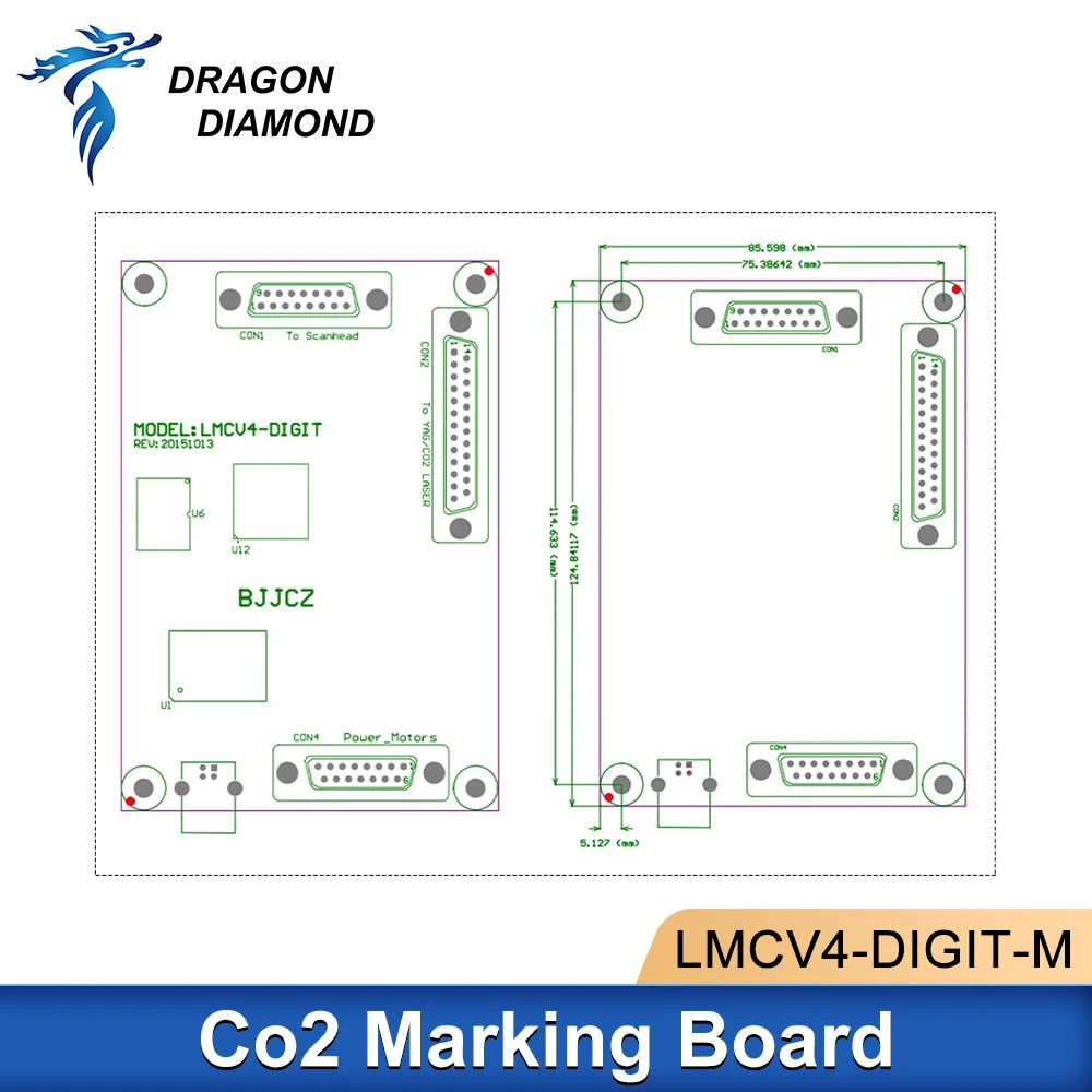 Imagem -04 - Placa de Marcação a Laser Motherboard Original Bjjcz Ezcad Co2 Tubo rf Módulo Lmc-digit-lv4 10.6um