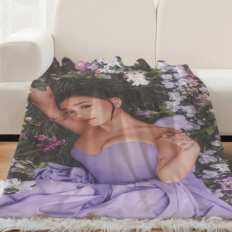 Sofa Blankets H-Ariana Grandes Fluffy Soft Bed Blanket King Size Blanket Microfiber Bedding Warm Knee Fleece Camping Custom