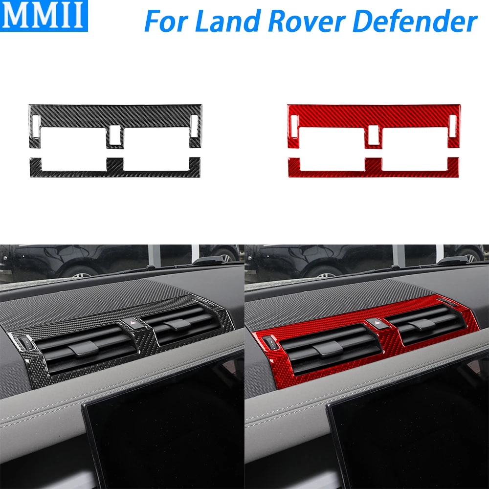 

For Land Rover Defender 2020-2023 Carbon Fiber Central Control Air Vent Outlet Panel Trim Cover Car Interior Accessories Sticker