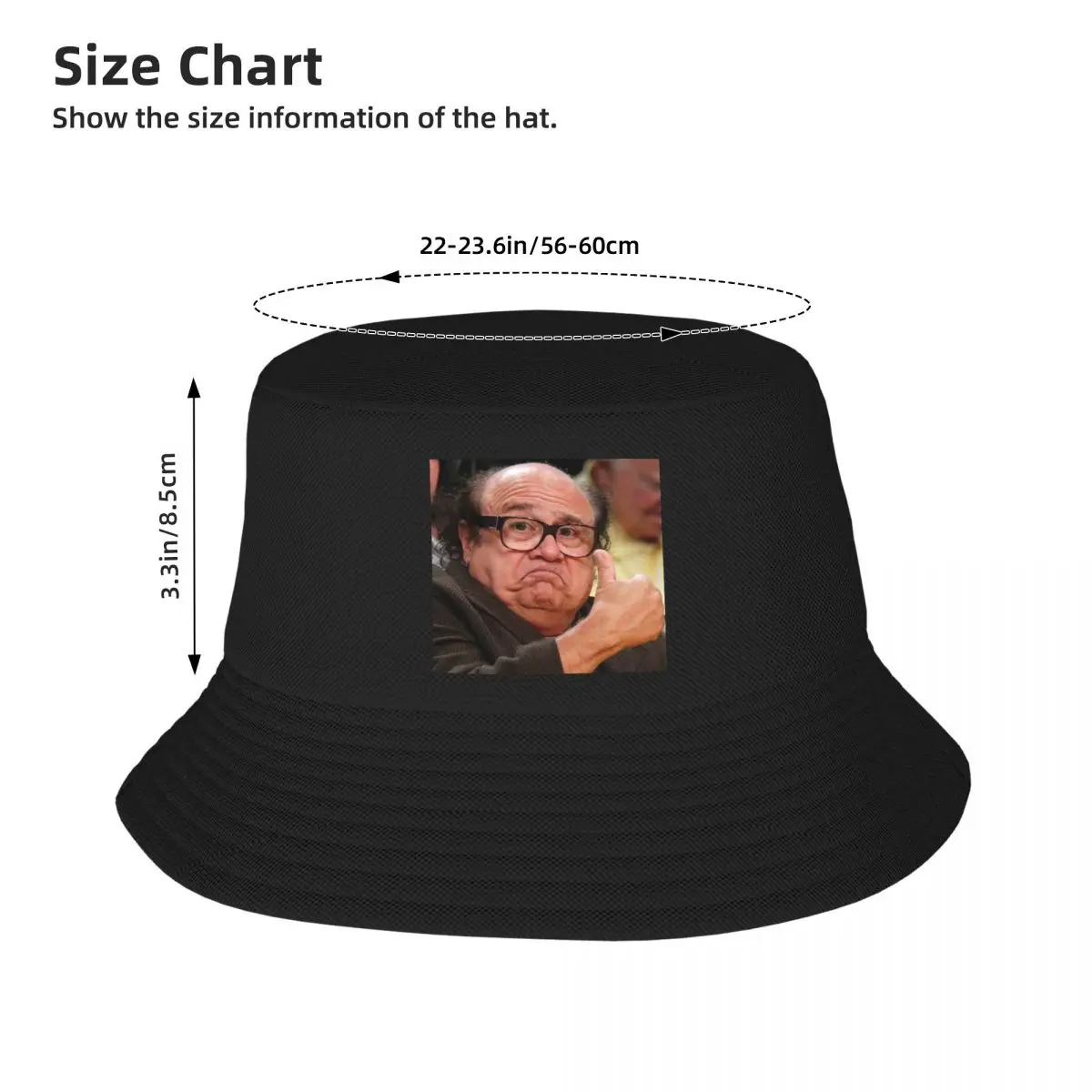 Danny Devito Approves Bucket Hats Panama Hat Children Bob Hats Reversible Fisherman Hats Summer Beach Fishing Unisex Caps