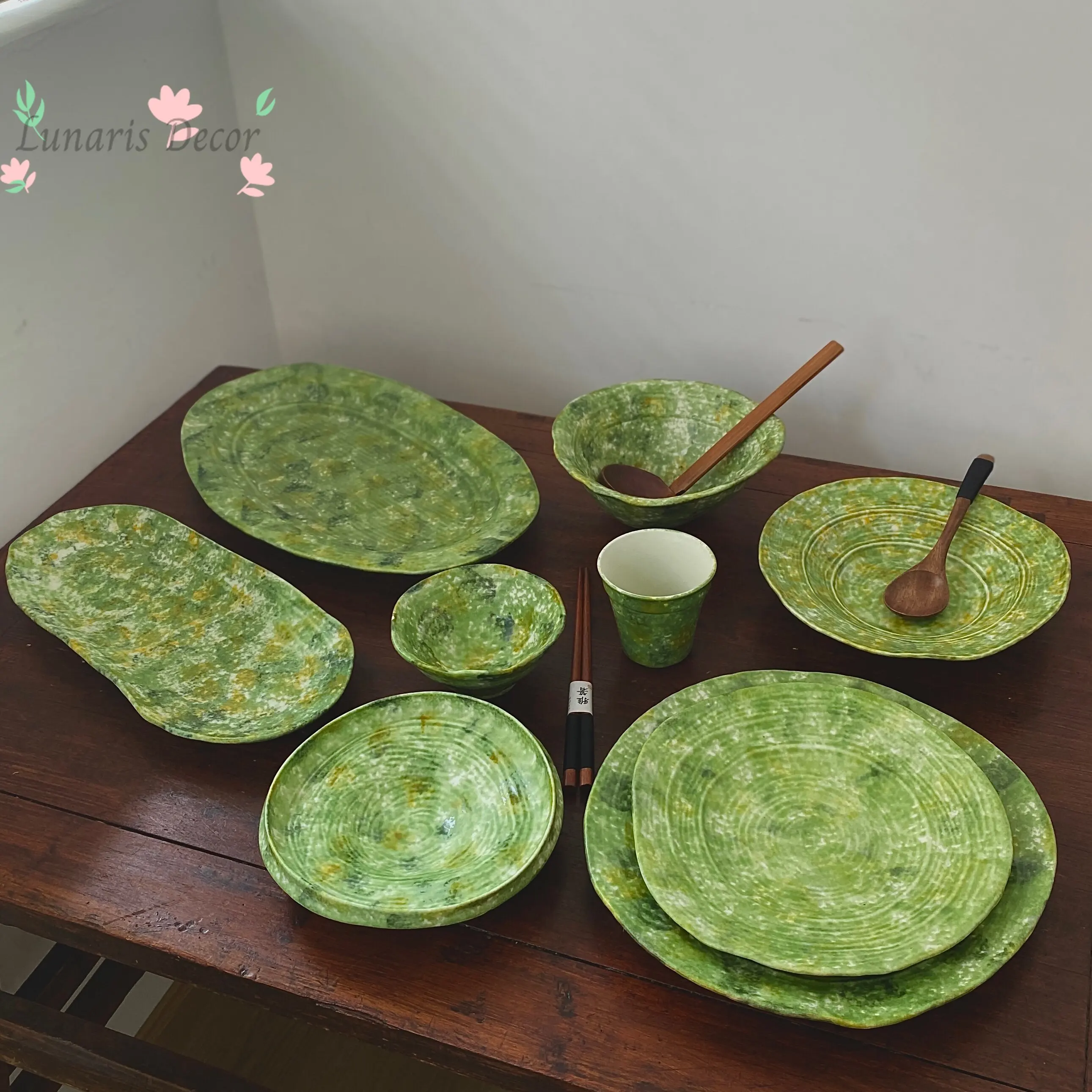 New arrival bowl and plate set, household high-looking niche plates