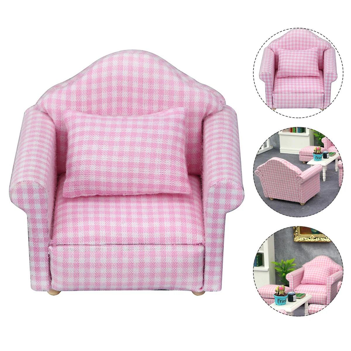 Mini Sofa Dollhouse Furniture Decoration Supplies Model Miniature Toys Couch Baby