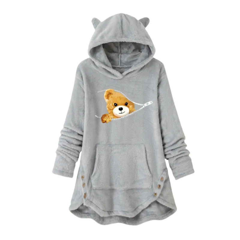 

Cute and playful printed hoodie for women, trendy brand Instagram autumn and winter long sleeved hoodie trend