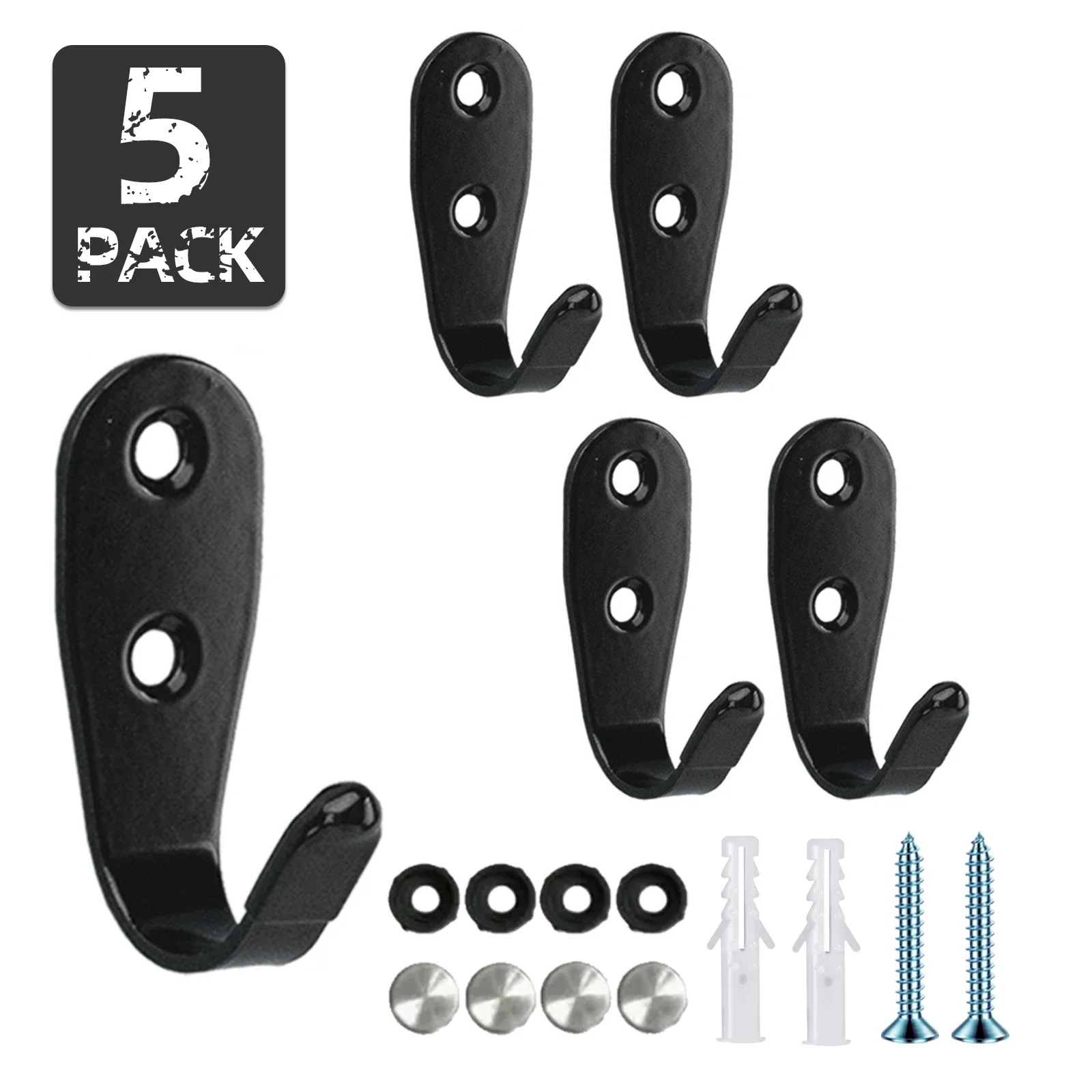 

Wall Hooks 5Pcs/lot Wall Mount Hooks Hanger For Backpack Home Improvement Utility Hooks For Living Room Bathroom