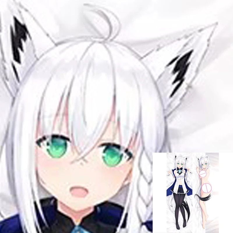 

Dakimakura Anime Pillow Cover Shirakami Fubuki Double Sided Print Cushion Bedding Gifts