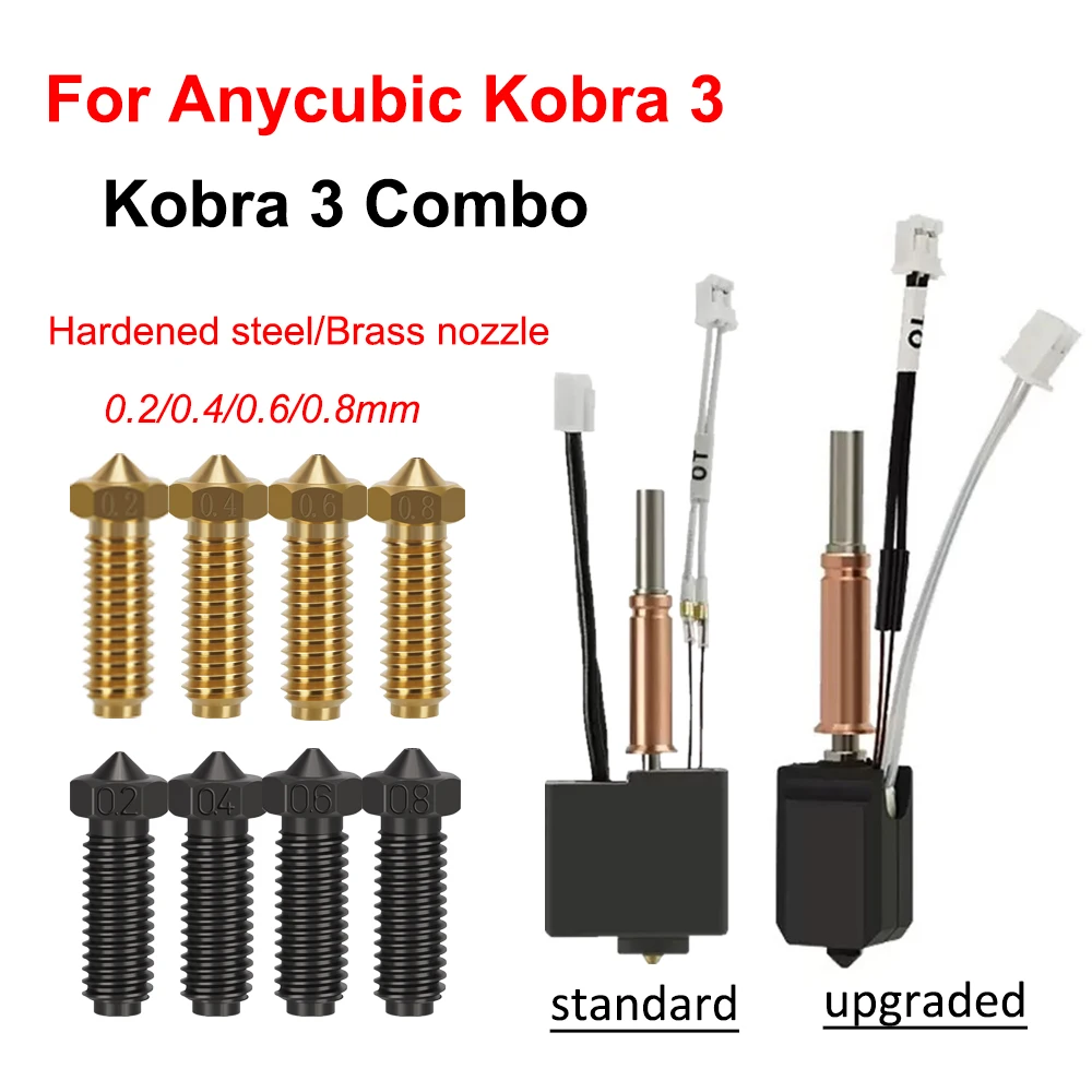 

Комплект Hotend Kobra 3, биметаллическое терморазрывное горло для Anycubic Kobra 3, комбинированный комплект для обновления сопла Hot End, аксессуары для 3D-принтера Hotend